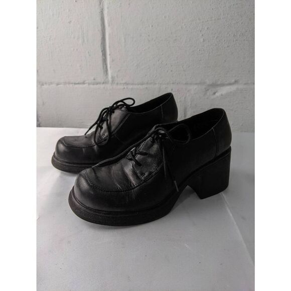 Steve Madden Y2K Steve Madden Chunky Heel Platform Lace Up Moc Toe Booties Sz 6. - Picture 1 of 10